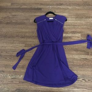 Like New! Calvin Klein Stretchy Purple Dress